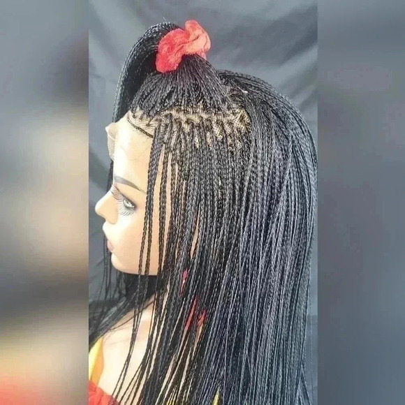 100% Handmade Micro Millions Braided wigs black wig,  NWT,  yassine - Picture 12 of 17